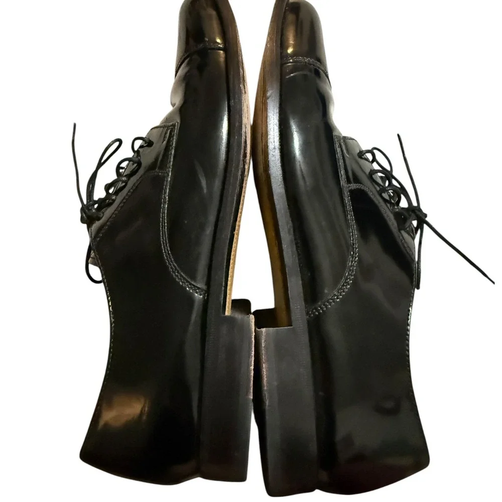 Cole Haan Caldwell Mens 11 D Black Leather Cap Toe Oxford Dress Shoes 08330‎